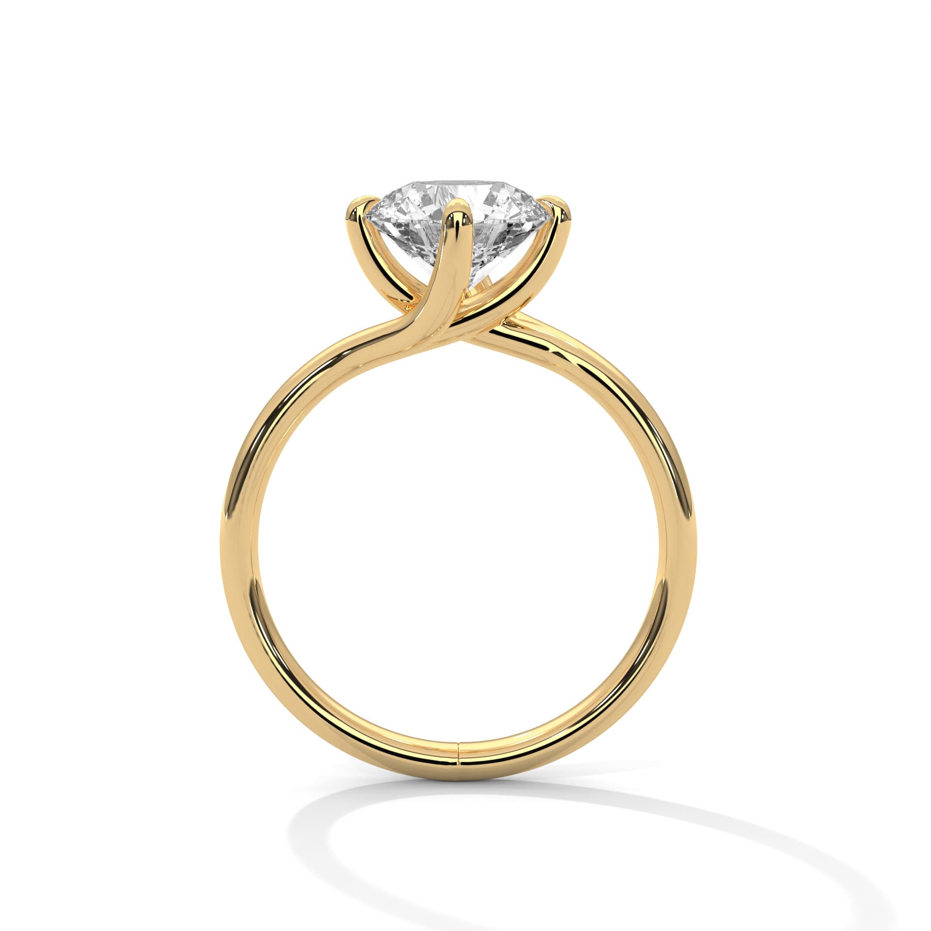 Solitaire Ring With Round Diamond In White Gold thumbnail 11