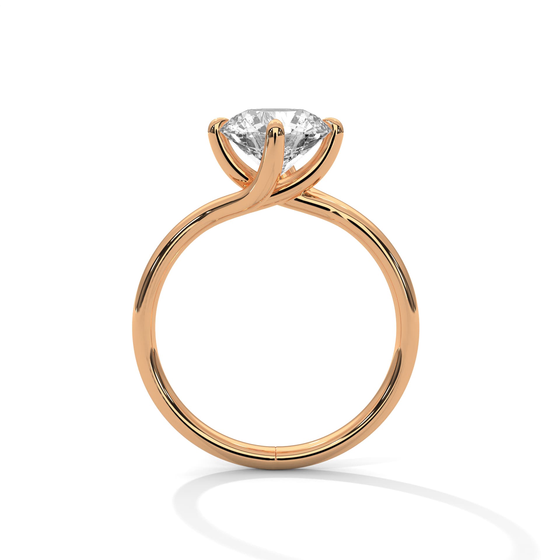 Solitaire Ring With Round Diamond In White Gold thumbnail 12