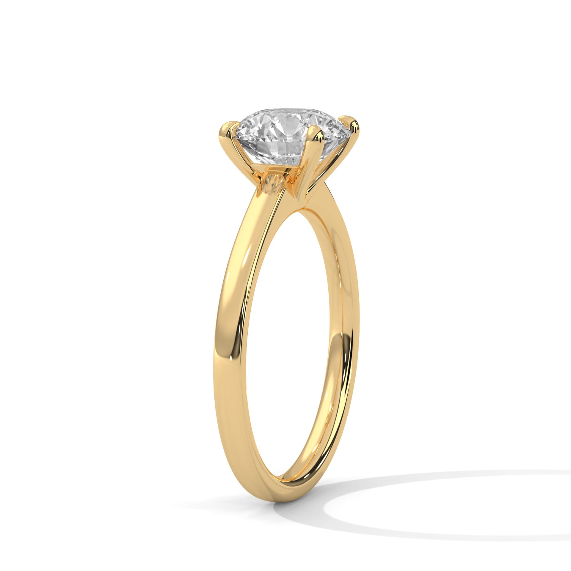 Solitaire Ring With Round Diamond In White Gold thumbnail 10