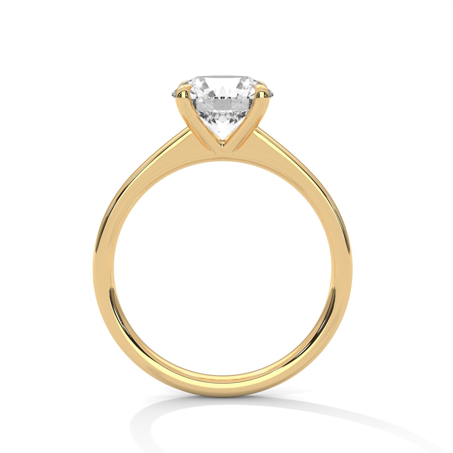 Solitaire Ring With Round Diamond In White Gold thumbnail 13
