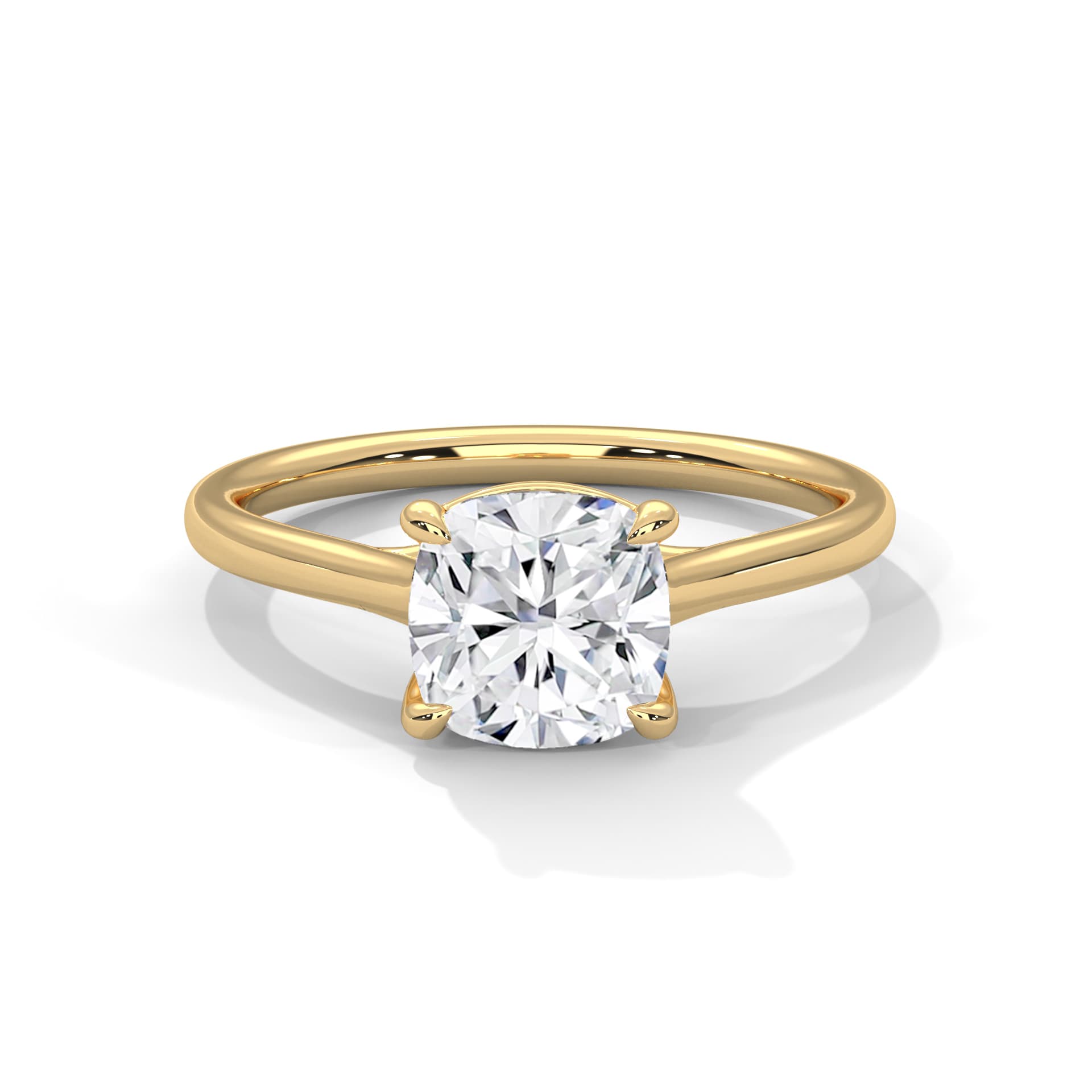 Solitaire Ring With Round Diamond In White Gold thumbnail 7