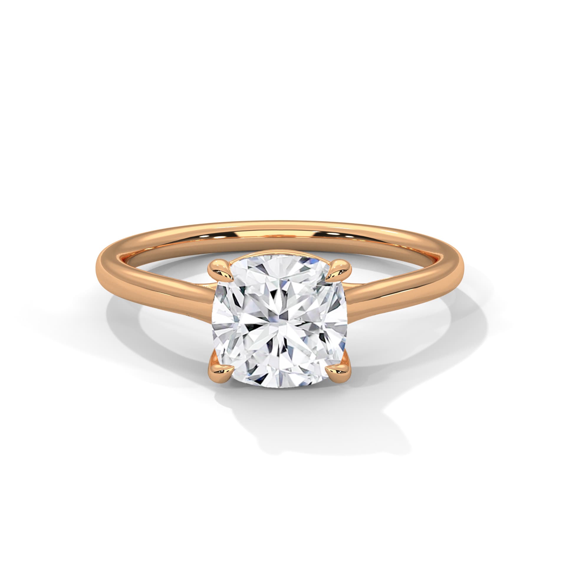 Solitaire Ring With Round Diamond In White Gold thumbnail 8