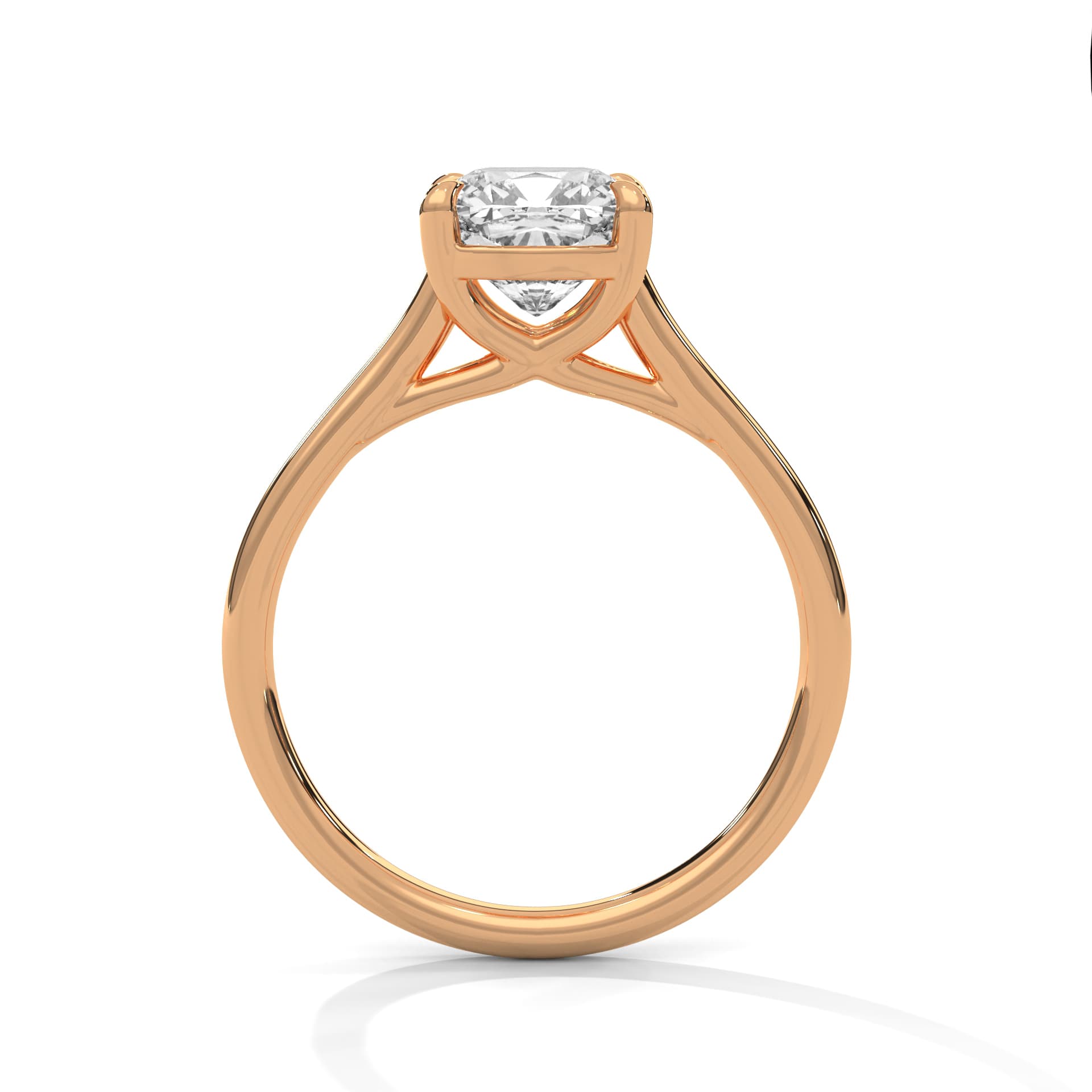 Solitaire Ring With Round Diamond In White Gold thumbnail 13