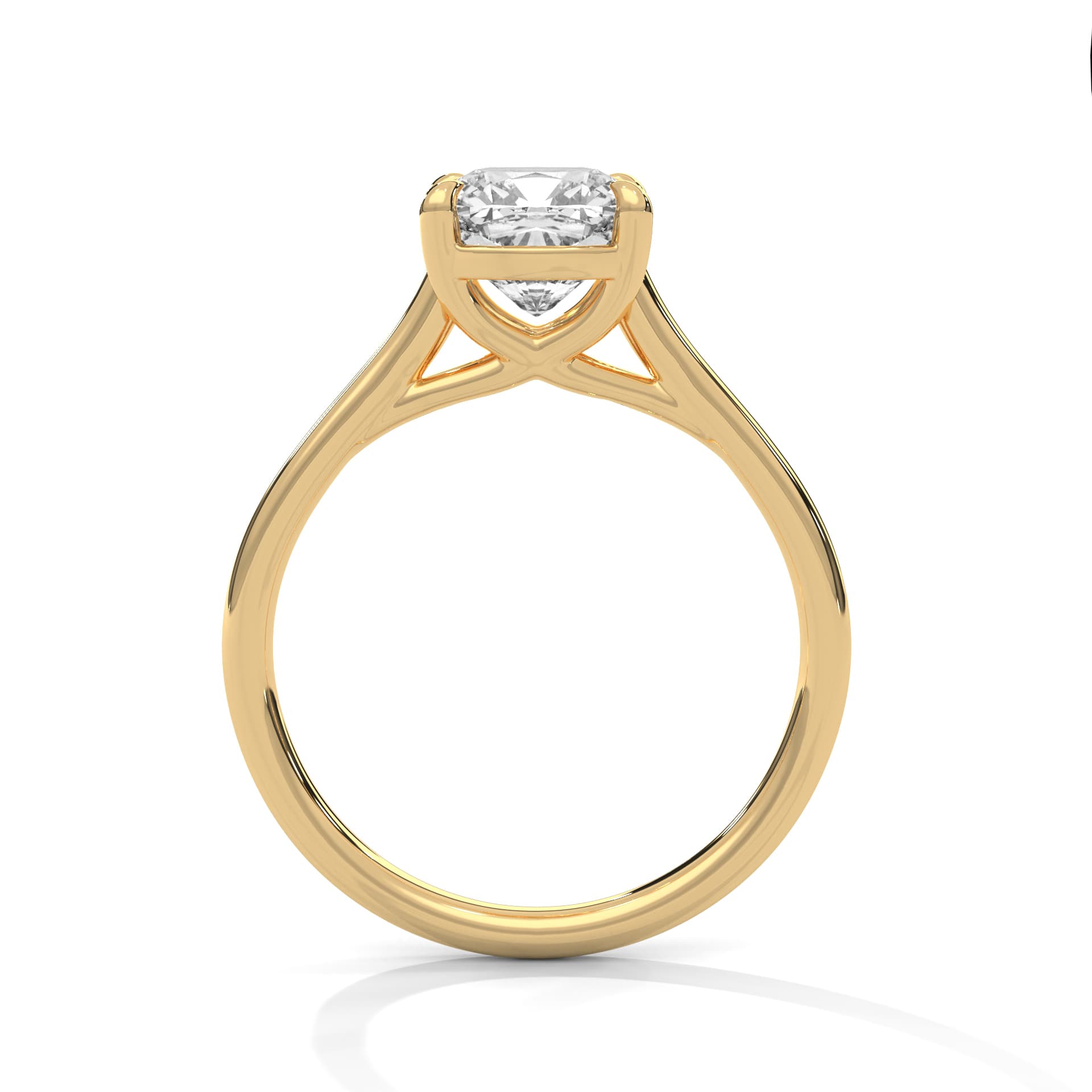Solitaire Ring With Round Diamond In White Gold thumbnail 15