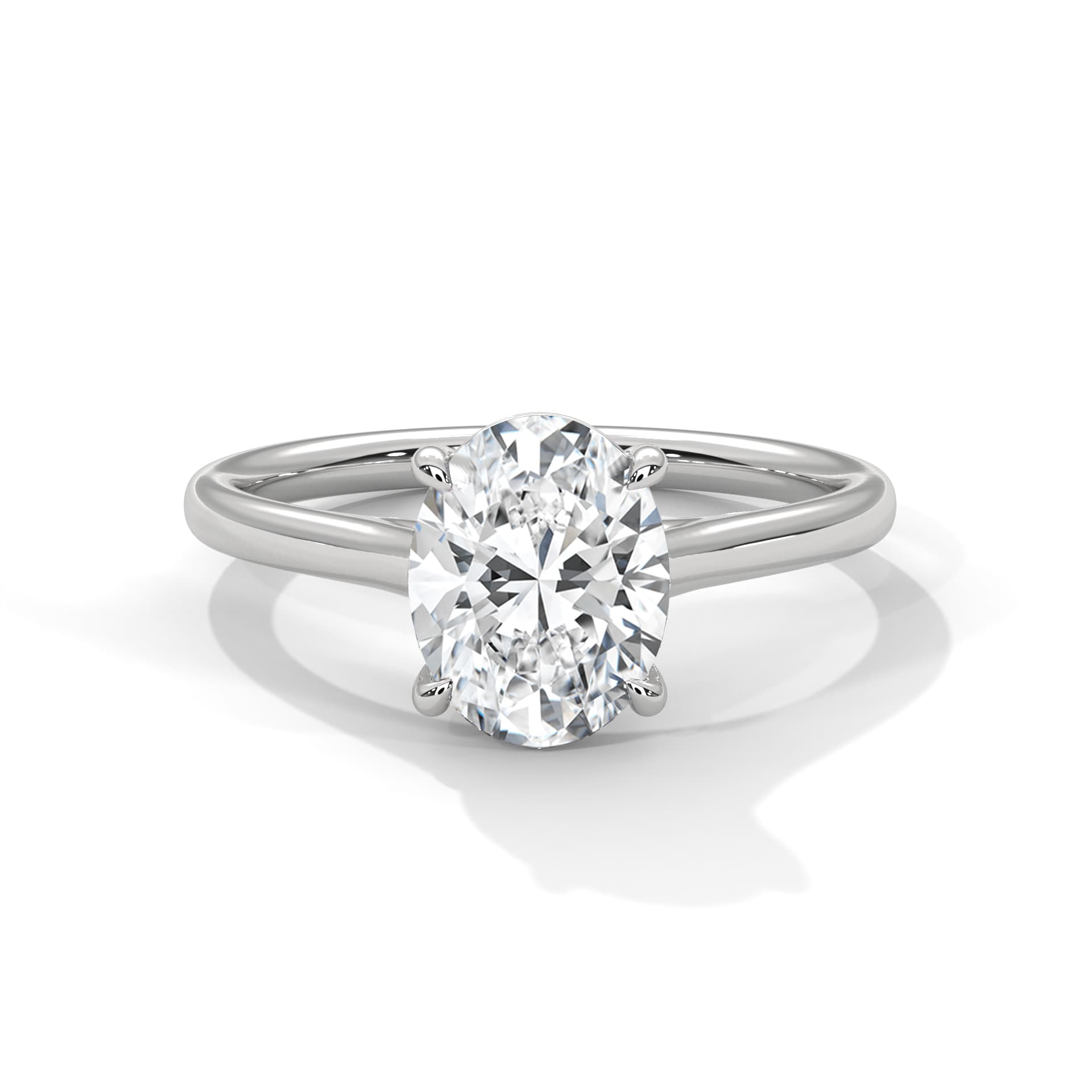 Solitaire Ring With Round Diamond In Yellow Gold thumbnail 6