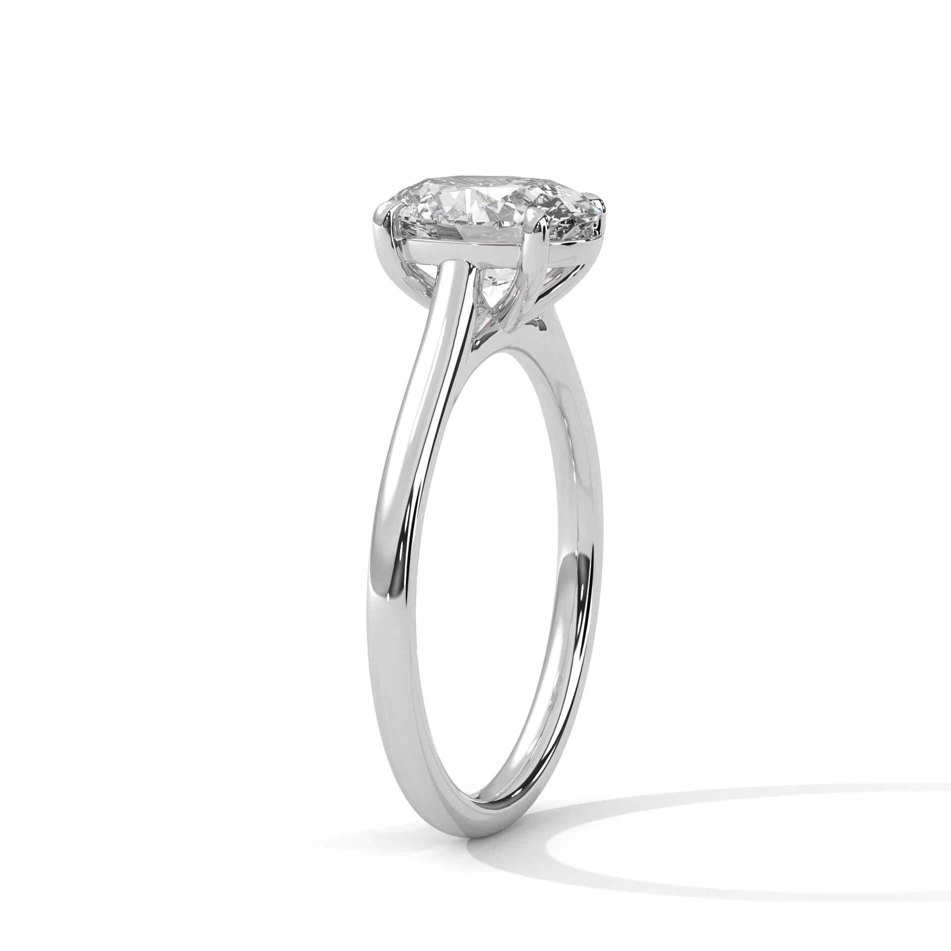 Solitaire Ring With Round Diamond In Yellow Gold thumbnail 9