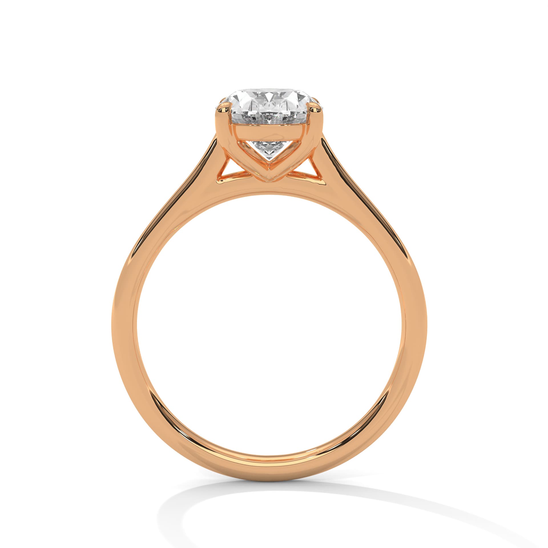 Solitaire Ring With Round Diamond In Yellow Gold thumbnail 10