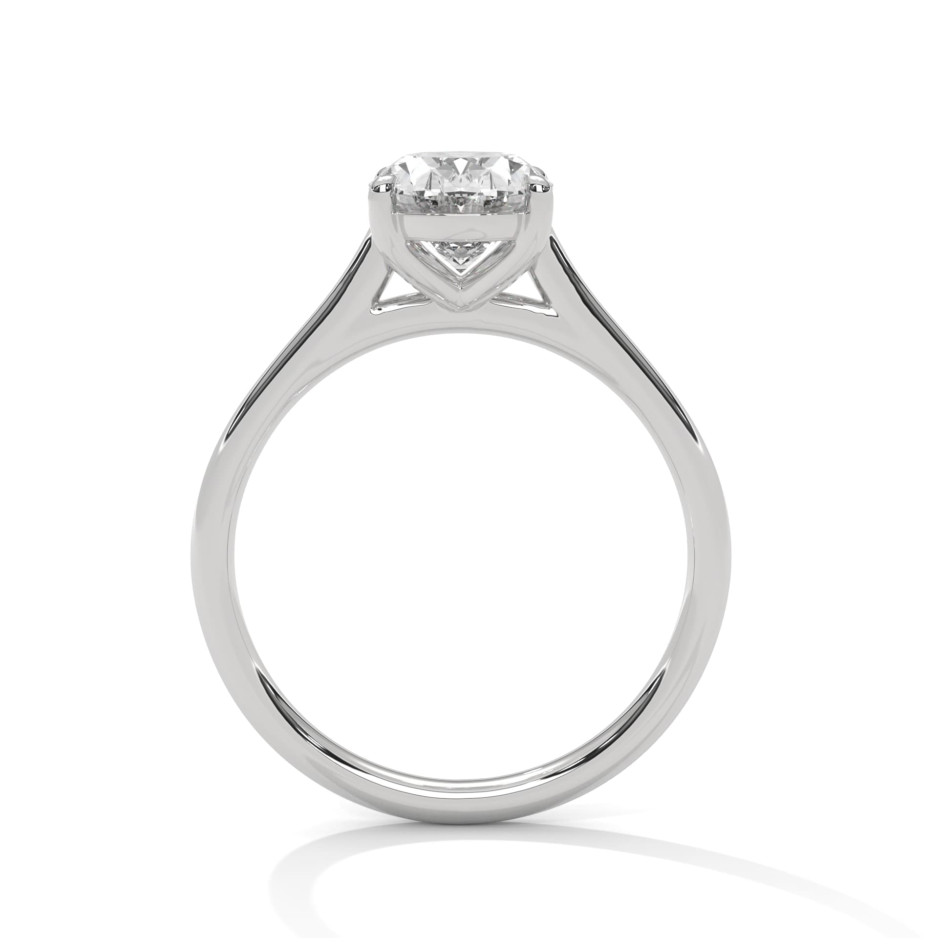 Solitaire Ring With Round Diamond In Yellow Gold thumbnail 12