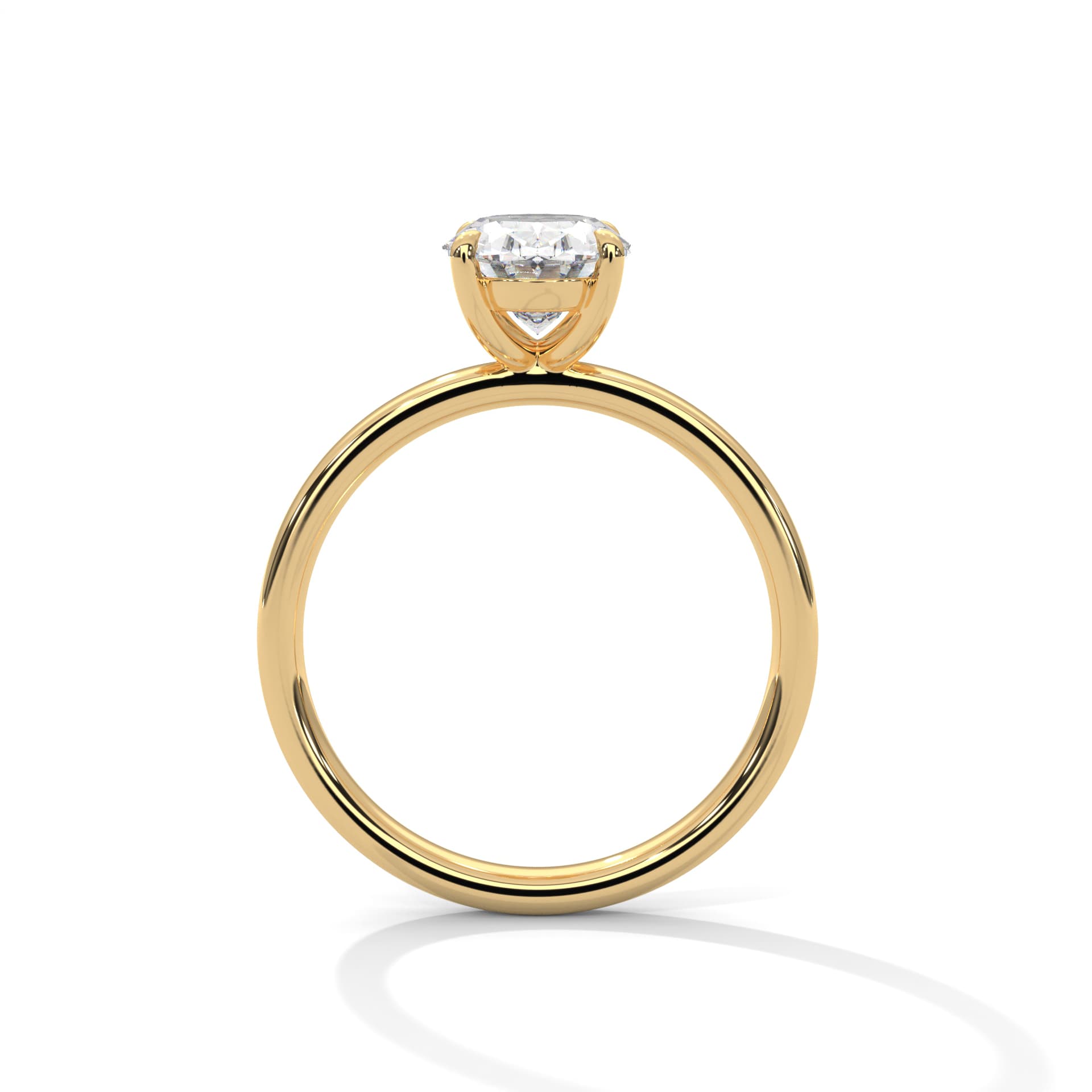 Solitaire Ring With Round Diamond In White Gold thumbnail 7