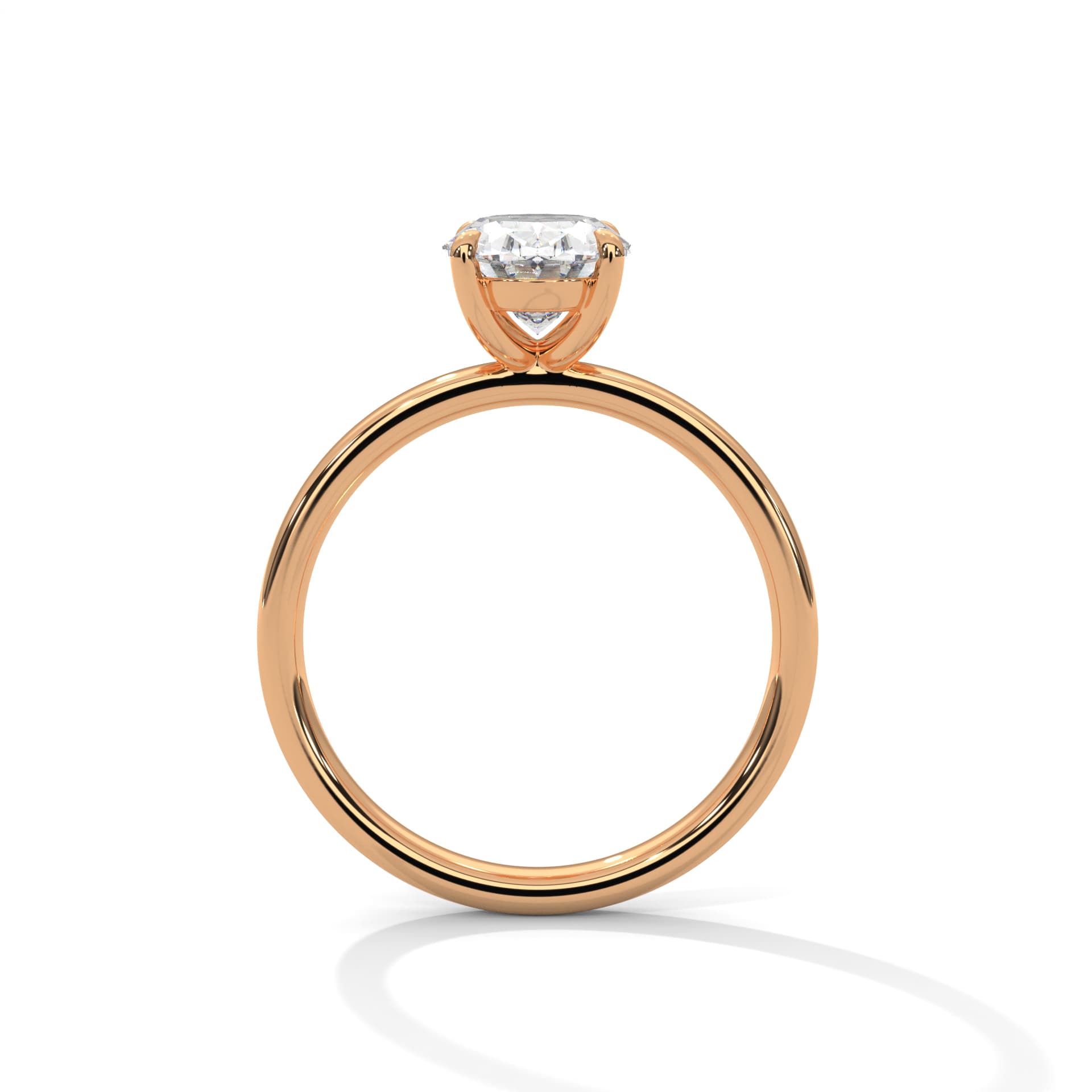 Solitaire Ring With Round Diamond In White Gold thumbnail 8