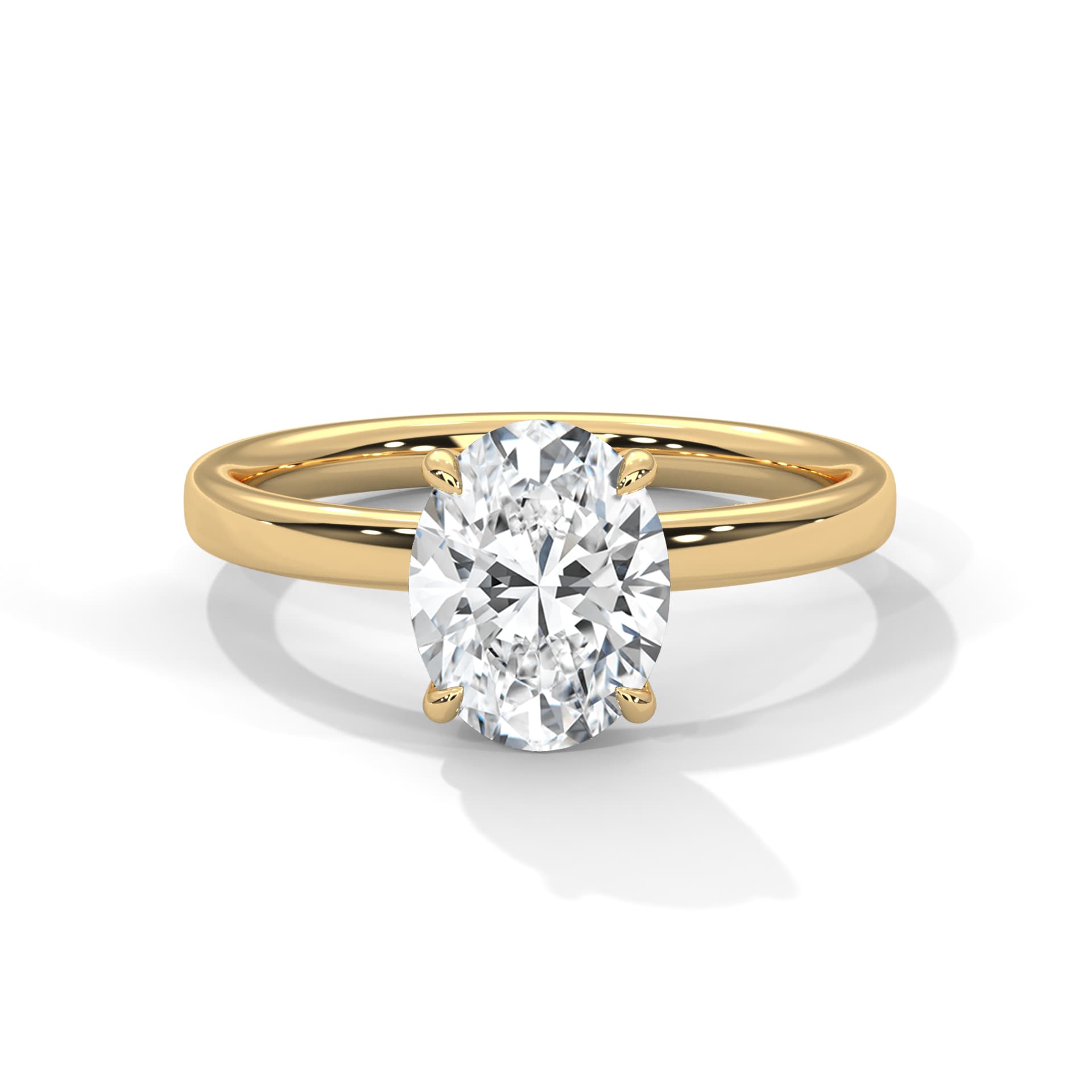 Solitaire Ring With Round Diamond In White Gold thumbnail 10