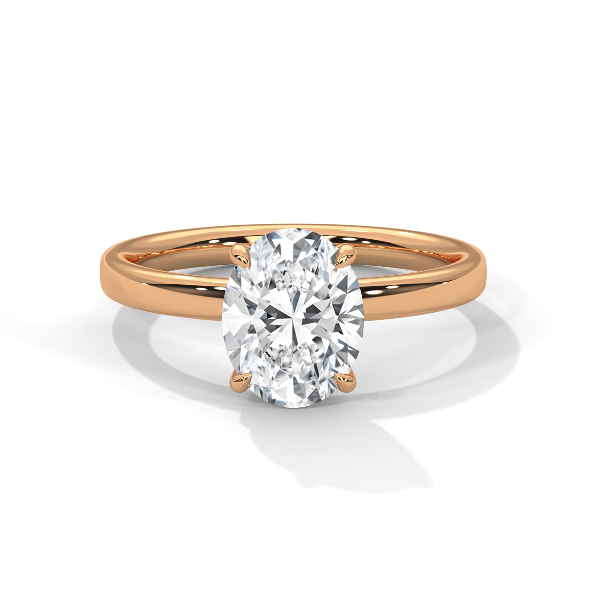 Solitaire Ring With Round Diamond In White Gold thumbnail 11